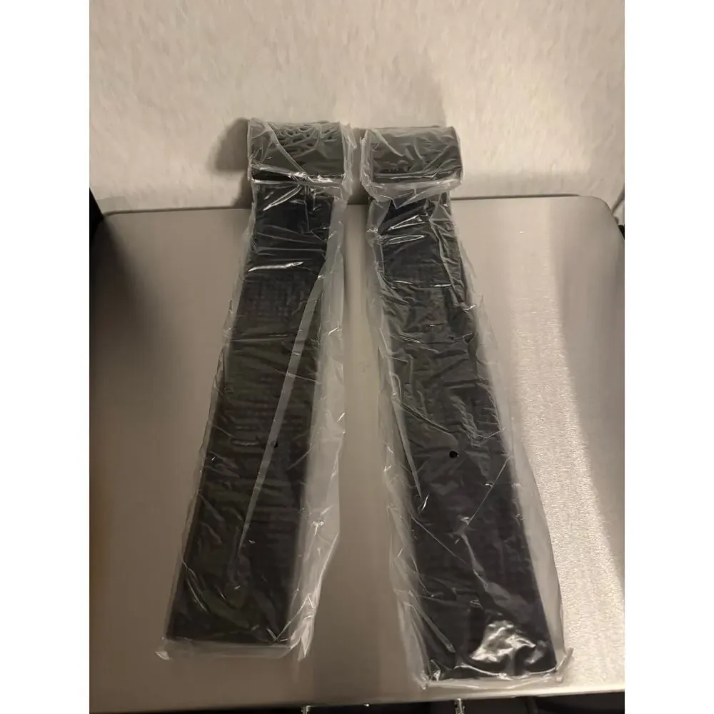Noverlife 2 Pack Black Rubber Bar Spill Mats 23.5 x 3 Inch Non Slip Rail Mat